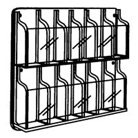 Literature Displays, Wall Mount, 9 Slots, Plastic, 30" W x 2" D x 36-7/8" H Infinity Industrial Services Inc.