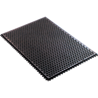 Syst&egrave;me de tapis anti-fatigue emboîtable en caoutchouc conducteur, Caoutchouc, 2' la c, 3' lo, 1/2" &eacute;paisseur, Noir Infinity Industrial Services Inc.