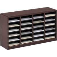 E-Z Stor&reg; Literature Organizer, Stationary, 24 Slots, Wood, 40" W x 11-3/4" D x 23" H Infinity Industrial Services Inc.