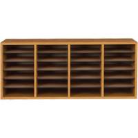 Adjustable Compartment Literature Organizer, Stationary, 24 Slots, Wood, 39-1/4" W x 11-3/4" D x 16-1/4" H Infinity Industrial Services Inc.
