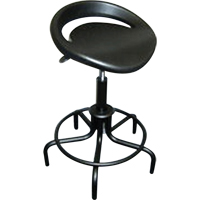 6000 Series Oversized Stool, Stationary, Adjustable, 25" - 30", Polyurethane Seat, Black Infinity Industrial Services Inc.