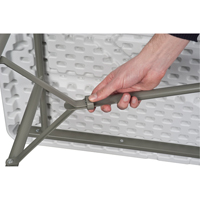 Fold-in-Half Table, Rectangular, 72" L x 30" W, Polyethylene, White Infinity Industrial Services Inc.