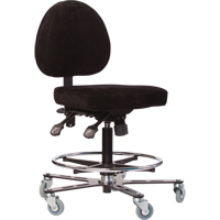 TF180 Welding Grade Ergonomic Stools, Suede, Black, 300 lbs. Capacity Infinity Industrial Services Inc.