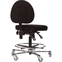 TF180 Welding Grade Ergonomic Stools, Suede, Black, 300 lbs. Capacity Infinity Industrial Services Inc.