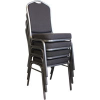 Stacking Chairs, Fabric, 37" High, 275 lbs. Capacity, Black Infinity Industrial Services Inc.