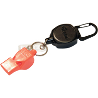 Self Retracting ID Badge and Key Reel with Whistle, Zinc Alloy Metal, 24" Cable, Carabiner Attachment Infinity Industrial Services Inc.