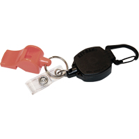 Self Retracting ID Badge and Key Reel with Whistle, Zinc Alloy Metal, 24" Cable, Carabiner Attachment Infinity Industrial Services Inc.