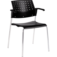 Stacking Chairs, Plastic, 33" High, 300 lbs. Capacity, Black Infinity Industrial Services Inc.