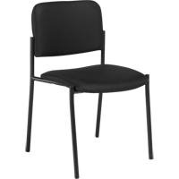 Armless Stacking Chairs, Fabric, 32" High, 300 lbs. Capacity, Black Infinity Industrial Services Inc.