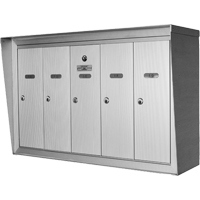 Single Deck Mailboxes, Wall -Mounted, 16" x 5-1/2", 3 Doors, Aluminum Infinity Industrial Services Inc.
