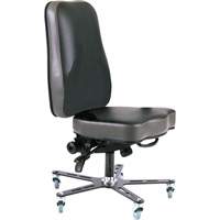 Synergo I Ergonomic Chair, Mobile, Vinyl Seat, Black Infinity Industrial Services Inc.
