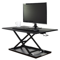 Bureau ajustable pour travail assis et debout, Mod&egrave;le de bureau, 15-3/4" h x 31-1/2" la x 22-1/2" p, Noir Infinity Industrial Services Inc.