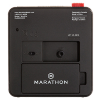 Desk Alarm Clock, Analog, Battery Operated, 3.5" W x 1.5" D x 3.75" H, Black Infinity Industrial Services Inc.