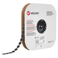 Attache Velcoin, Boucle, 3/4" dia., Adh&eacute;sif, Noir Infinity Industrial Services Inc.