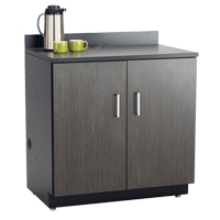 Modular Base Cabinet, Melamine, 2 Shelves, 39" H x 36" W x 25" D, Asian Night/Black Infinity Industrial Services Inc.