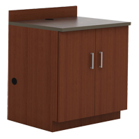 Modular Base Cabinet, Melamine, 2 Shelves, 39" H x 36" W x 25" D, Mahogany Infinity Industrial Services Inc.