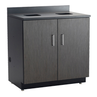 Modular Base Cabinet, Melamine, 39" H x 36" W x 25" D, Asian Night/Black Infinity Industrial Services Inc.