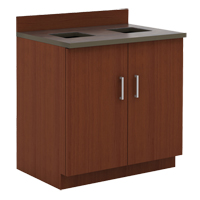 Modular Base Cabinet, Melamine, 39" H x 36" W x 25" D, Mahogany Infinity Industrial Services Inc.