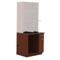 Modular Cabinet, Melamine, 39" H x 36" W x 25" D, Mahogany Infinity Industrial Services Inc.