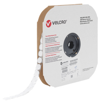Attache Velcoin, Boucle, 3/4" dia., Adh&eacute;sif, Blanc Infinity Industrial Services Inc.
