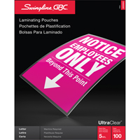 Swingline UltraClear Laminating Letter Pouches Infinity Industrial Services Inc.