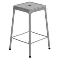 Counter Stool, Stationary, Fixed, 25", Steel Seat, Grey Infinity Industrial Services Inc.