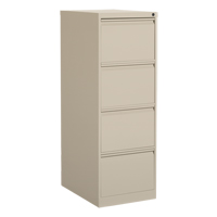 Vertical Filing Cabinet, Steel, 4 Drawers, 18-1/7" W x 25" D x 52" H, Beige Infinity Industrial Services Inc.