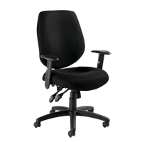 Six 31 Operator Chair, Fabric, Black, 250 lbs. Capacity Infinity Industrial Services Inc.