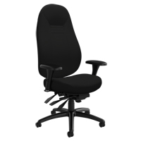 High Back Comfort Chair, Polyester, Black, 300 lbs. Capacity Infinity Industrial Services Inc.