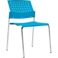 Chaises sans accoudoirs empilables, Plastique, Hauteur 33", Capacit&eacute; 300 lb, Bleu Infinity Industrial Services Inc.