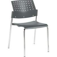 Chaises sans accoudoirs empilables, Plastique, Hauteur 33", Capacit&eacute; 300 lb, Gris Infinity Industrial Services Inc.