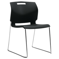 Chair, Plastic, 32-1/2" High, 300 lbs. Capacity, Black Infinity Industrial Services Inc.
