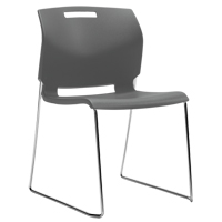 Chair, Plastic, 32-1/2" High, 300 lbs. Capacity, Grey Infinity Industrial Services Inc.