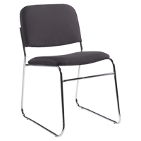 Armless Chair, Fabric, 30" High, 200 lbs. Capacity, Black Infinity Industrial Services Inc.