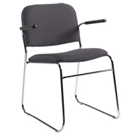 Chair, Fabric, 30" High, 200 lbs. Capacity, Black Infinity Industrial Services Inc.
