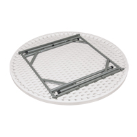 Folding Table, Round, 48" L x 48" W, Polyethylene, White Infinity Industrial Services Inc.