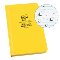 Bound Book, Hard Cover, Yellow, 160 Pages, 4-5/8" W x 7-1/4" L Infinity Industrial Services Inc.