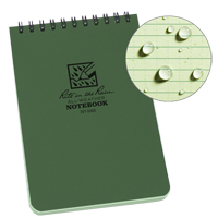 Pocket Top-Spiral Notebook, Soft Cover, Green, 100 Pages, 4" W x 6" L Infinity Industrial Services Inc.