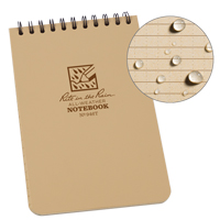 Pocket Top-Spiral Notebook, Soft Cover, Tan, 100 Pages, 4" W x 6" L Infinity Industrial Services Inc.