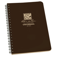 Side-Spiral Notebook, Soft Cover, Brown, 64 Pages, 4-5/8" W x 7" L Infinity Industrial Services Inc.