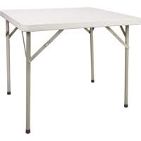 Folding Table, Square, 34" L x 34" W, Polyethylene, White Infinity Industrial Services Inc.