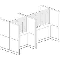Vitre hygi&eacute;nique &agrave; fixation par pince, 36" la x 36" h Infinity Industrial Services Inc.