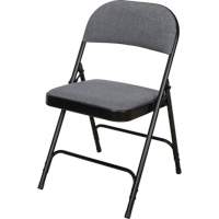 Deluxe Fabric Padded Folding Chair, Steel, Grey, 300 lbs. Weight Capacity Infinity Industrial Services Inc.