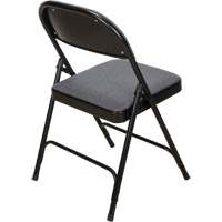 Deluxe Fabric Padded Folding Chair, Steel, Grey, 300 lbs. Weight Capacity Infinity Industrial Services Inc.