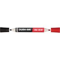 Markal&reg; Dura-Ink&reg; Dual Colour Permanent Ink Marker, Bullet, Black/Red Infinity Industrial Services Inc.