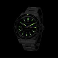 Jumbo Day/Date Automatic Watch with Stainless Steel Bracelet, Digital, Battery Operated, 46 mm, Silver Infinity Industrial Services Inc.