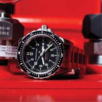 Jumbo Day/Date Automatic Watch with Stainless Steel Bracelet, Digital, Battery Operated, 46 mm, Silver Infinity Industrial Services Inc.