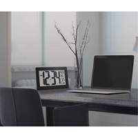 Self-Setting & Self-Adjusting Wall Clock with Stand, Digital, Battery Operated, Black Infinity Industrial Services Inc.