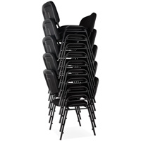 Stacking Chairs, Fabric, 32" High, 250 lbs. Capacity, Black Infinity Industrial Services Inc.