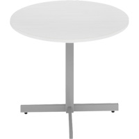 Newland Height-Adjustable Round Table, 36" L x 36" W x 29" H, 1" Top, Laminate/Polypropylene, White Infinity Industrial Services Inc.